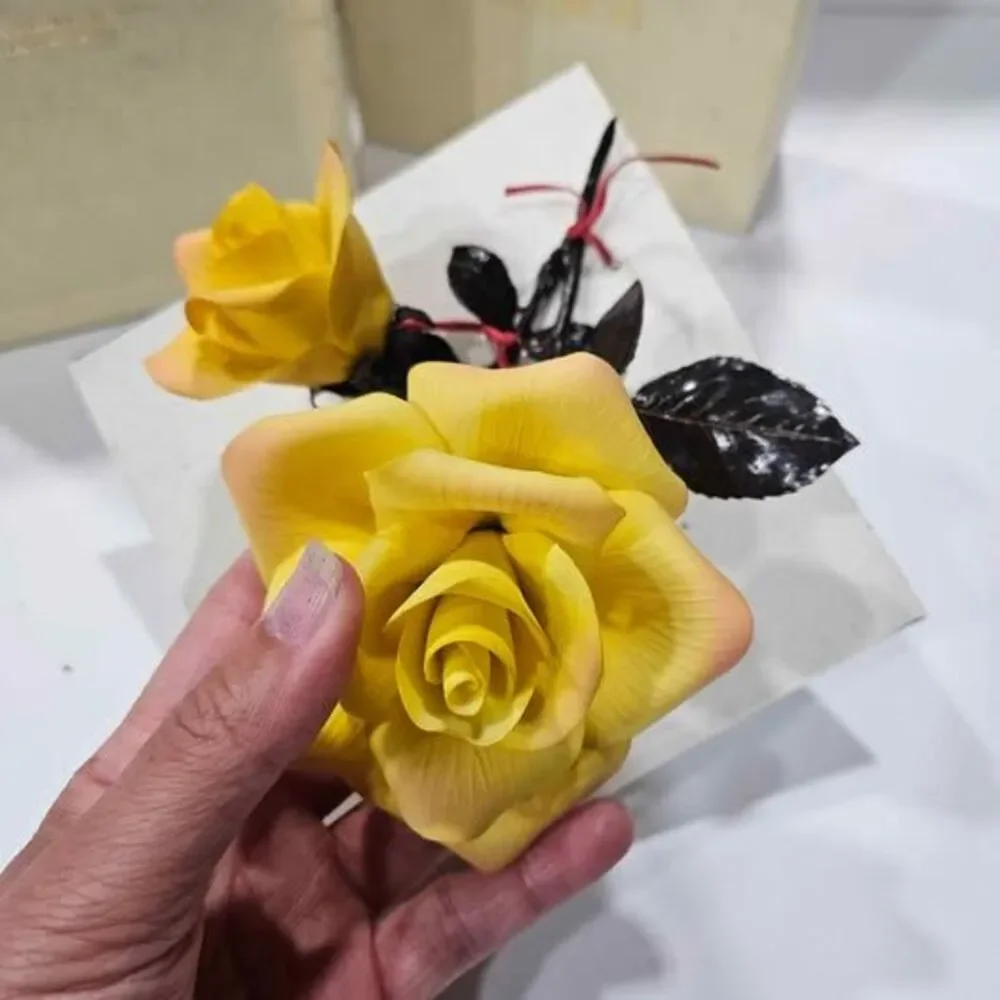 A Celebration of Roses Yellow Rose Figurine with Box